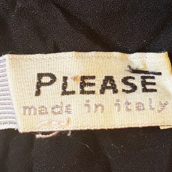 Italian brand "Please" (not Pleats Please)long black dress size S - Picture 5 of 6